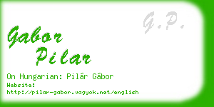 gabor pilar business card